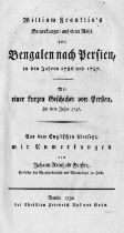 Francklin, William: Bemerkungen auf einer Reise von Bengalen nach Persien