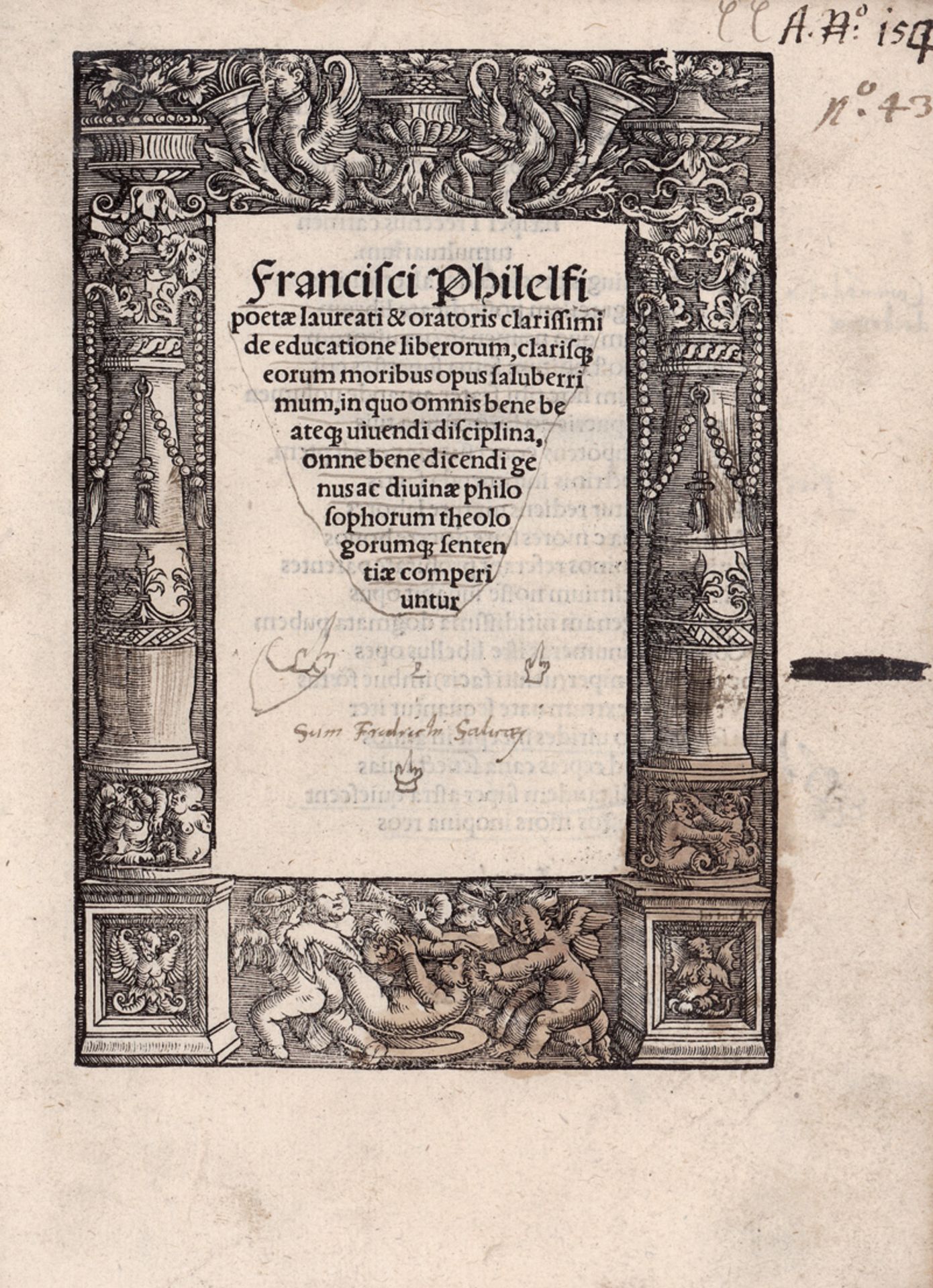 Vegius, Mapheus: De educatione liberorum + Baptista Mantuanus. Bucolica