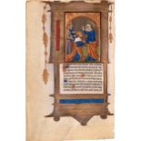 Unctio regis: Einzelblatt eines spätmittelalterlichen gedruckten Stund...