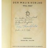 Herzfelde, Wieland: Der Malik-Verlag 1916-1947. Ausstellung (Widmungsexempla...