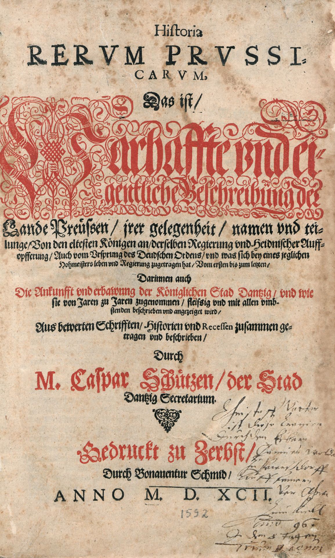 Schütz, Caspar: Historia rerum Prussicarum