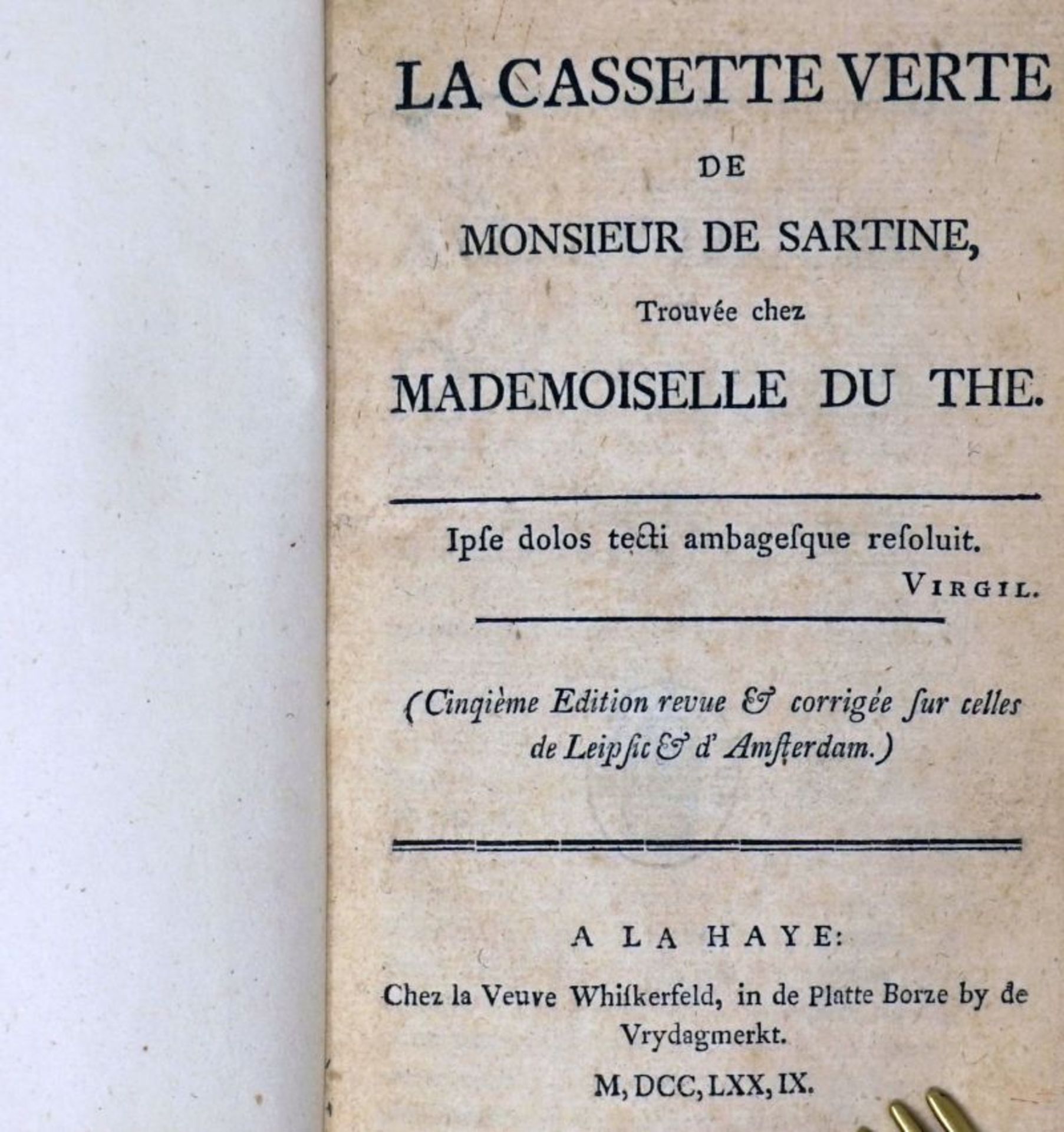 Tickell, Richard: La cassette verte de Monsieur de Sartine