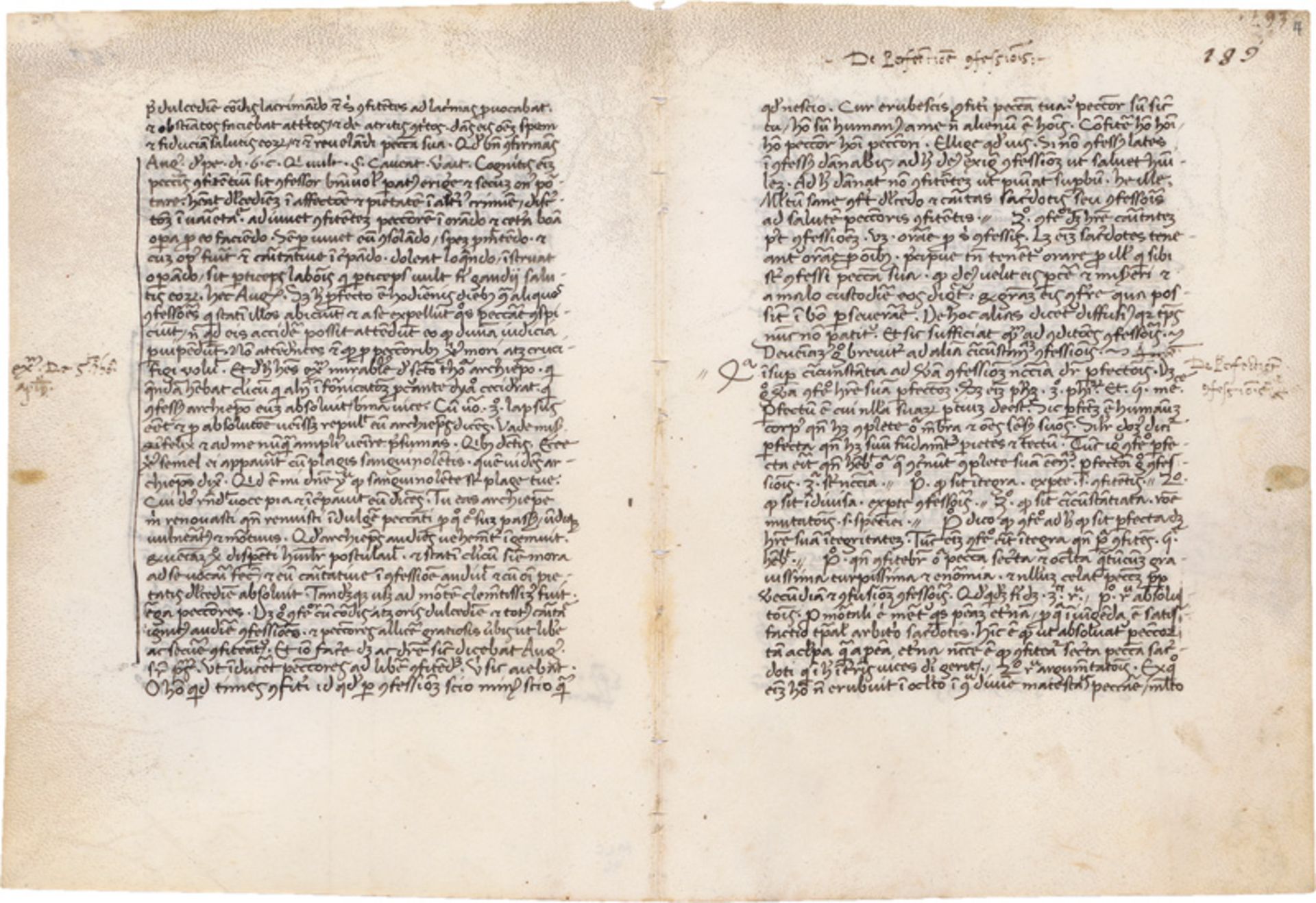 Confessio: Fragment einer lateinischen Handschrift auf Pergament