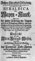 Schackwitz, Johann Ehrenfried: Heraldica