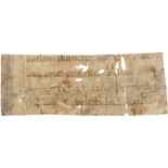 Martyrologium hieronymianum: Fragment eines Blattes einer lateinischen Handschrift au...