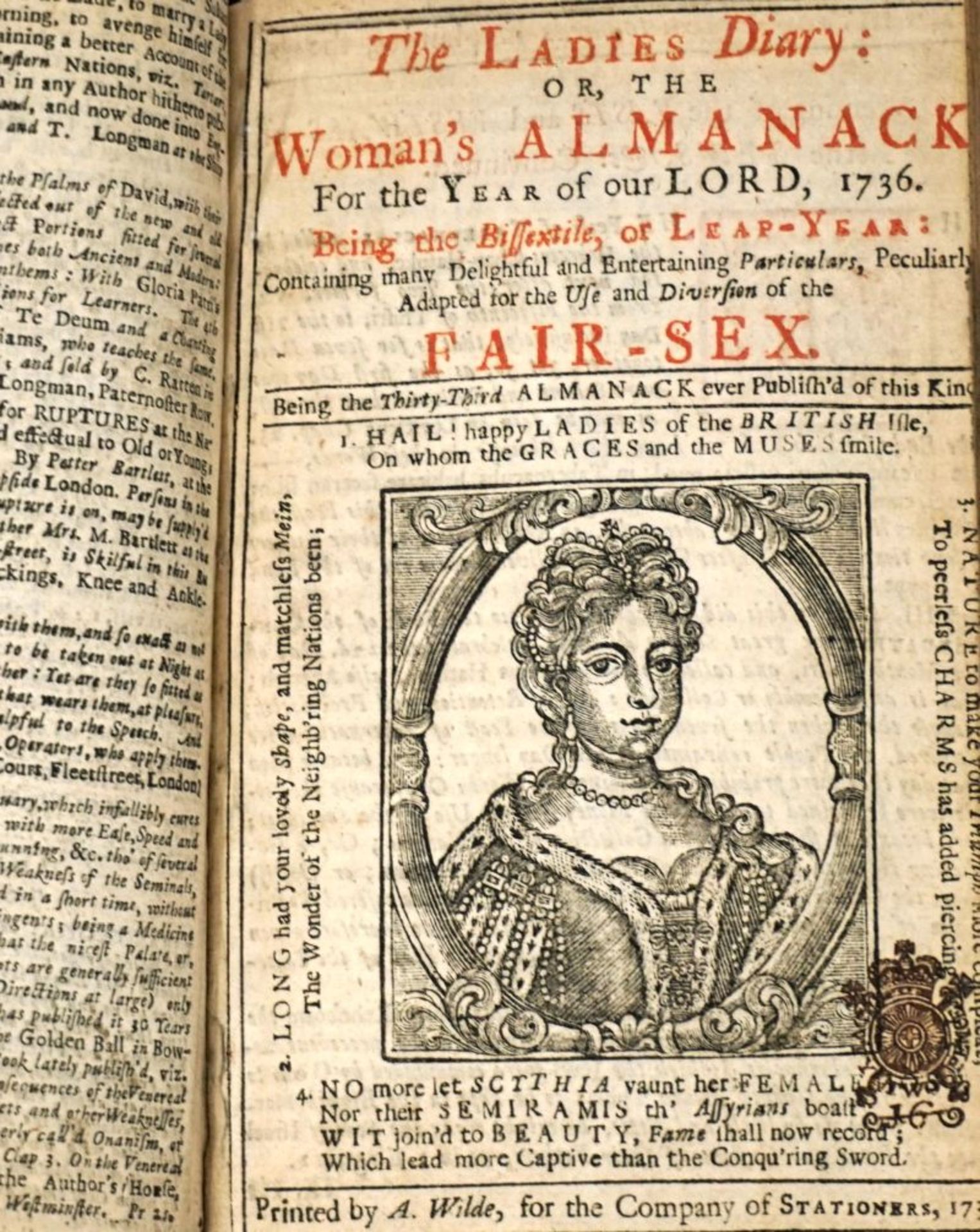 Ladies Diary, The: The Ladies Diary: or, the Woman’s Almanack