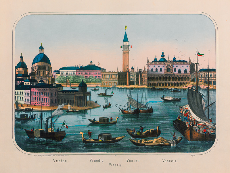 Burckardt, Charles: Venise ... Kolorierte Lithographie