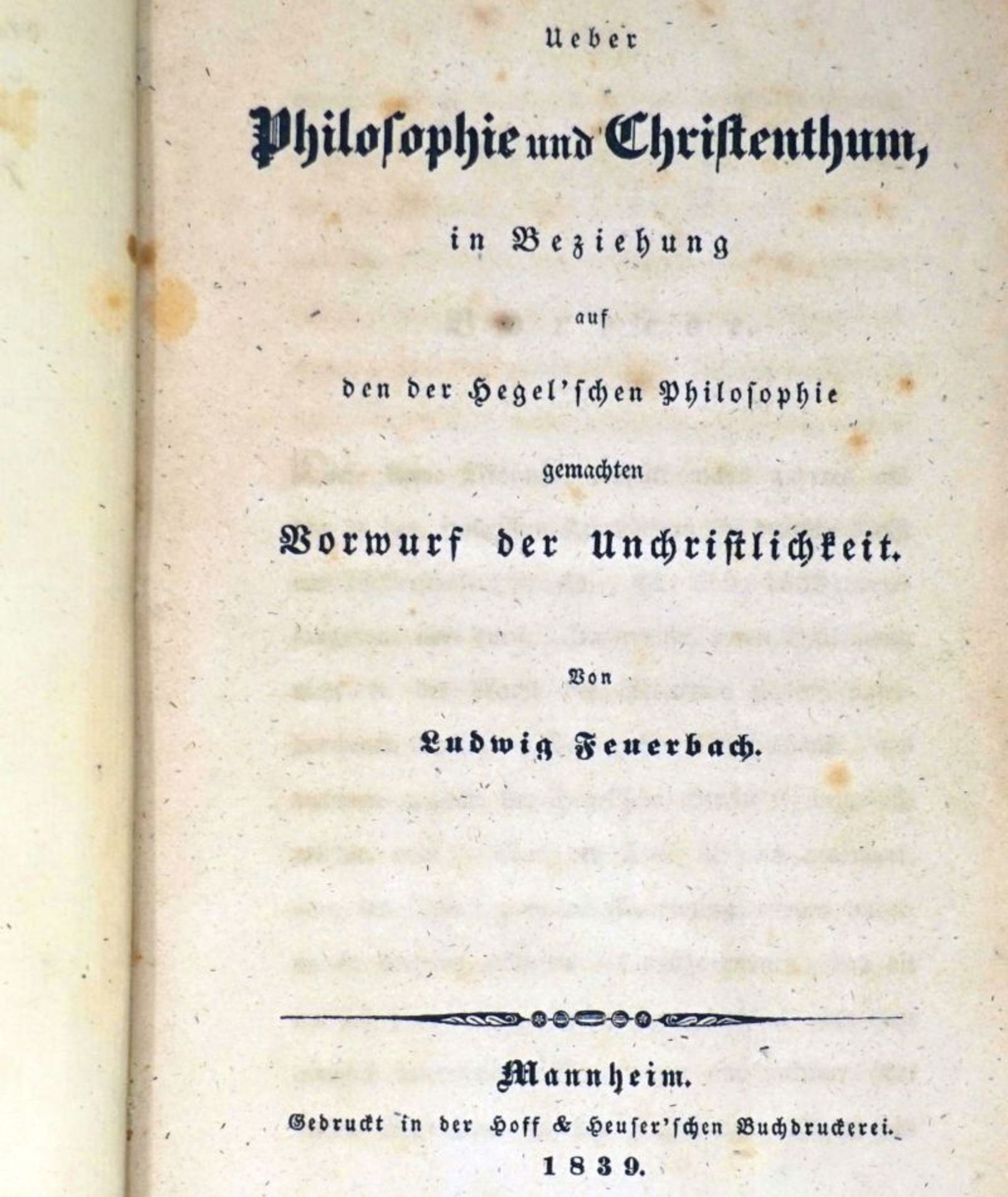 Feuerbach, Ludwig: Sammelband mit 4 Schriften