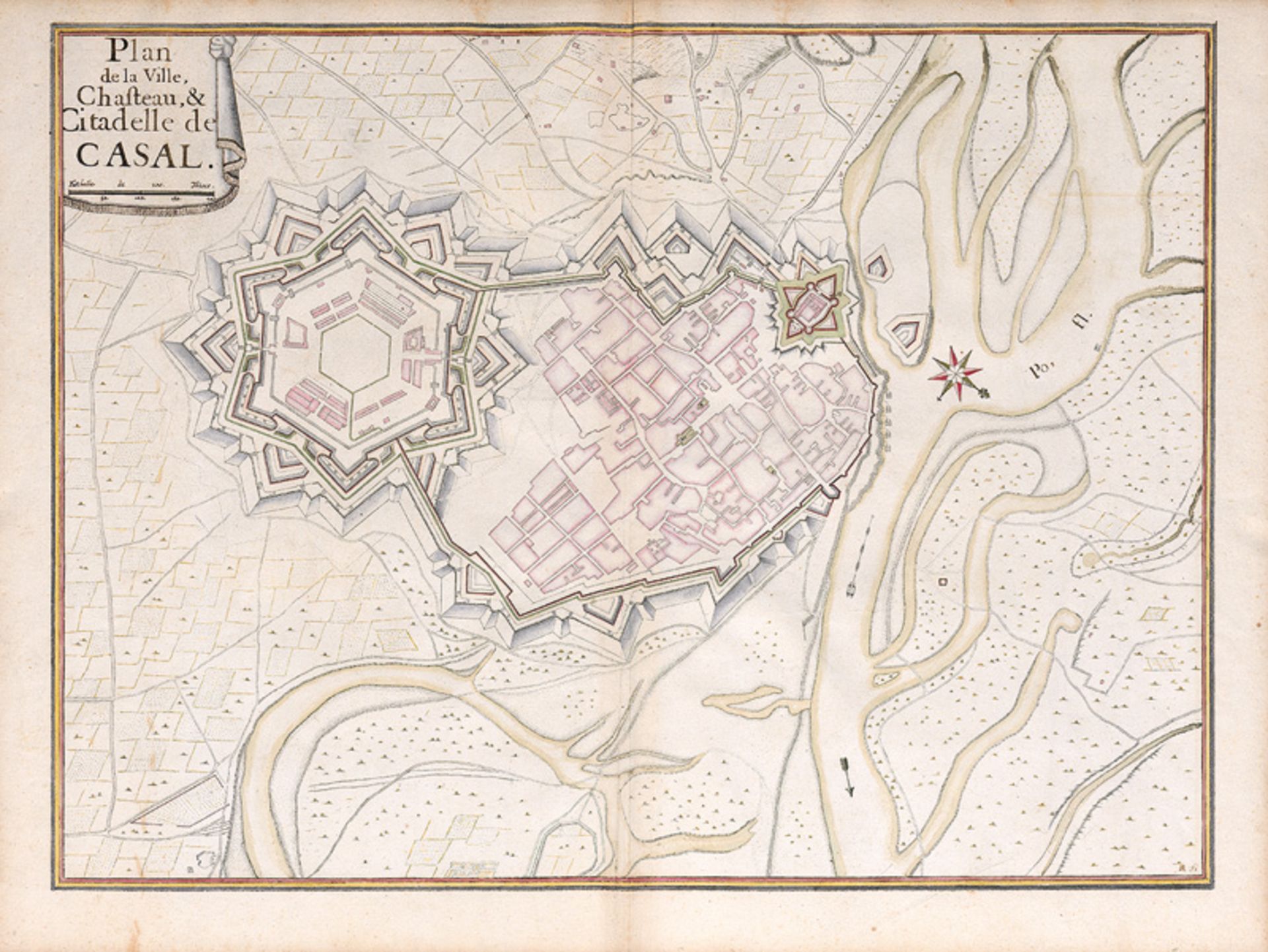 Plan de la Ville Chasteau: & Citadelle de Casal