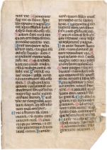 Breviarium: Einzelblatt einer lateinischen Handschrift auf Pergament