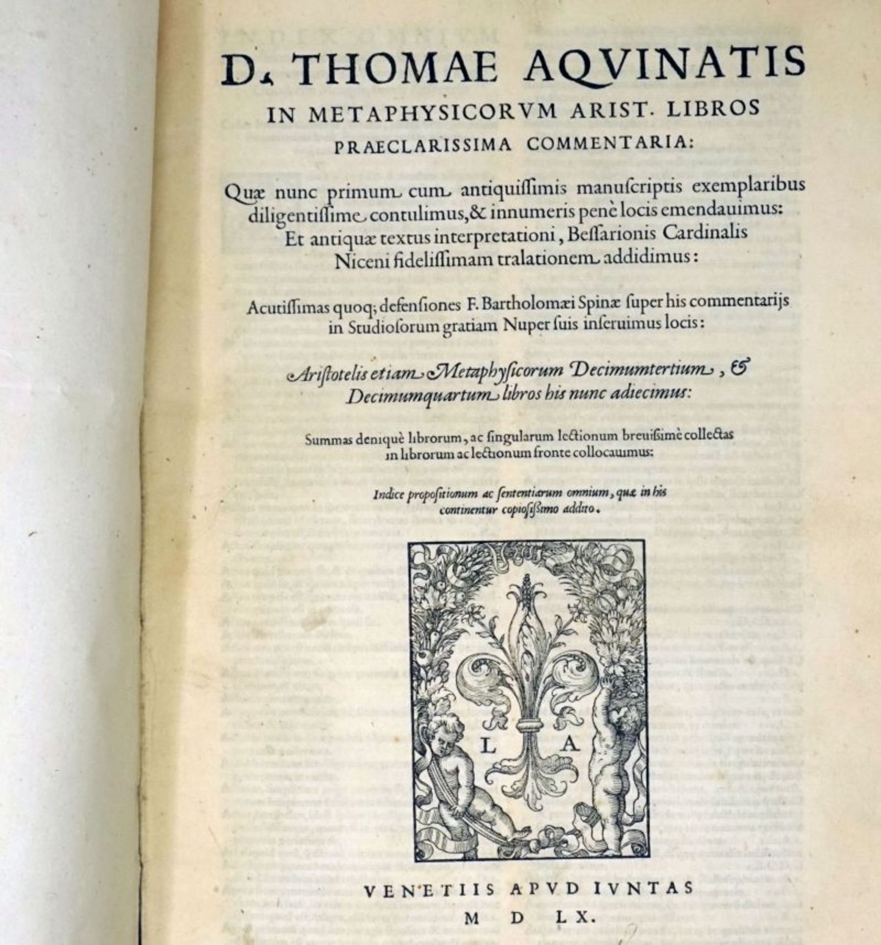 Thomas von Aquin: In metaphysicorum Arist. libros praeclarissima commentar...