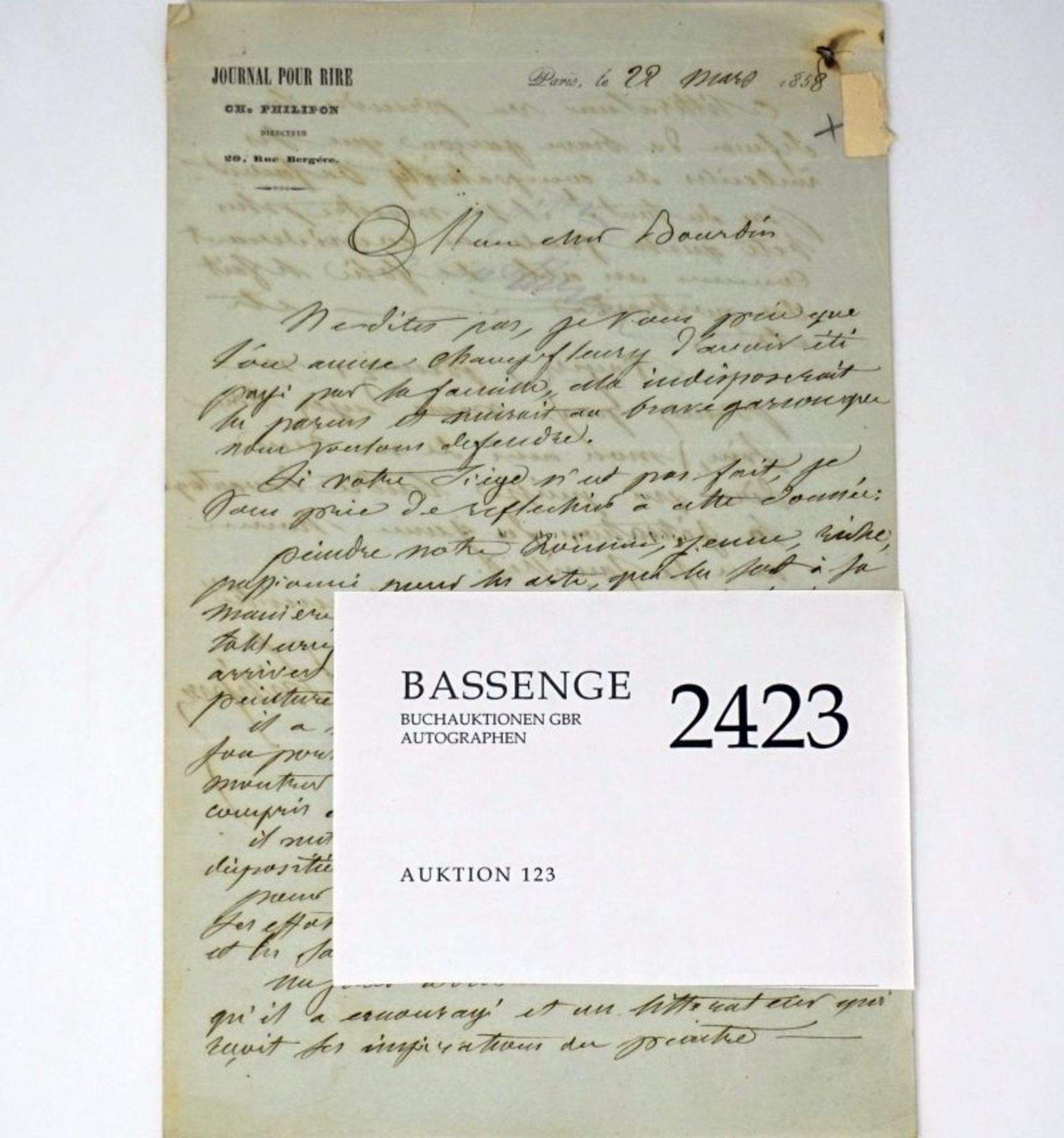 Percier, Charles: Brief 1821