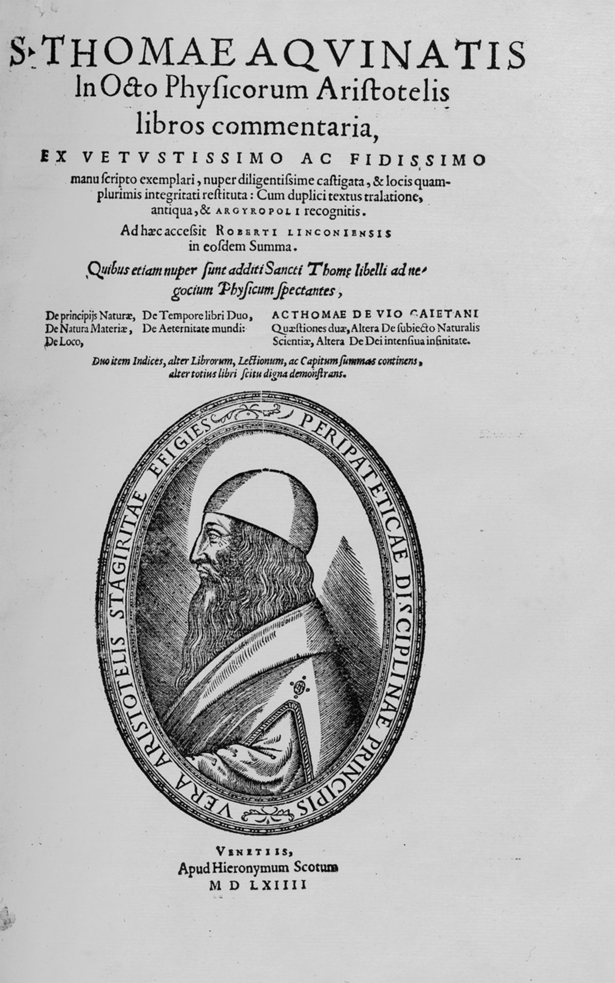 Thomas von Aquin und Aristoteles: Sammelband mit 4 Drucken erschienen bei Hieronymus Scotu...