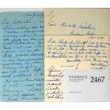 Wessely, Paula: Konvolut Briefe und Karten