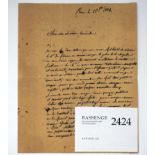 Philipon, Charles: Brief 1858 an Gustave Bourdin