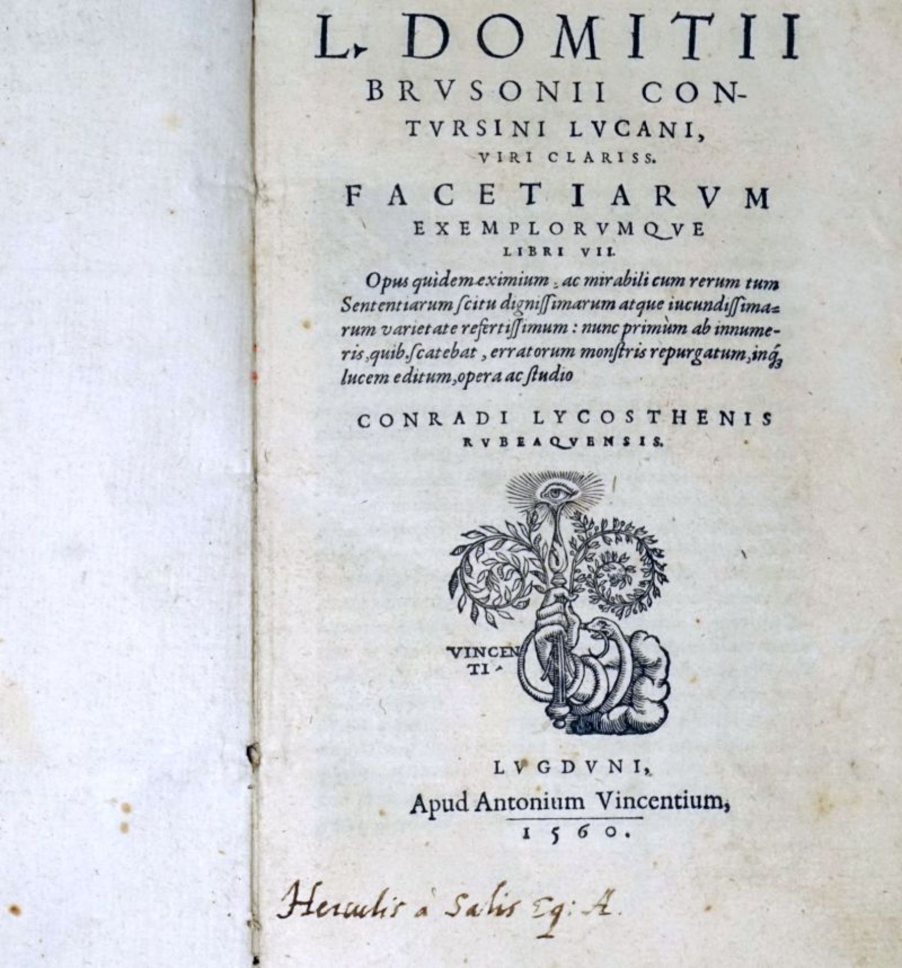 Brusoni, Lucio Domizio: Facetiarum exemplorumque libri VII.
