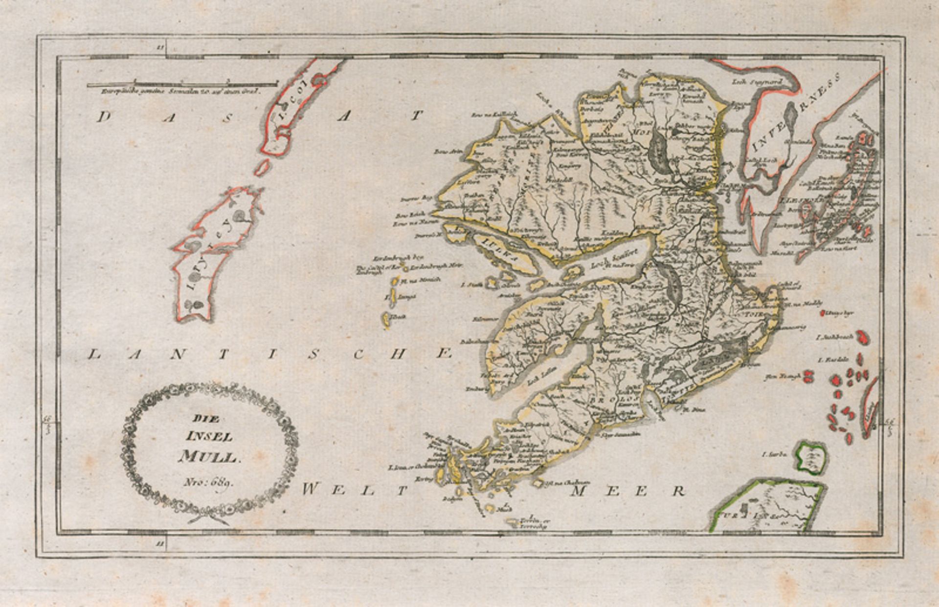 Hussel, Horst: Schottlands Inseln. 3 historische Kupferstichkarten mit ...