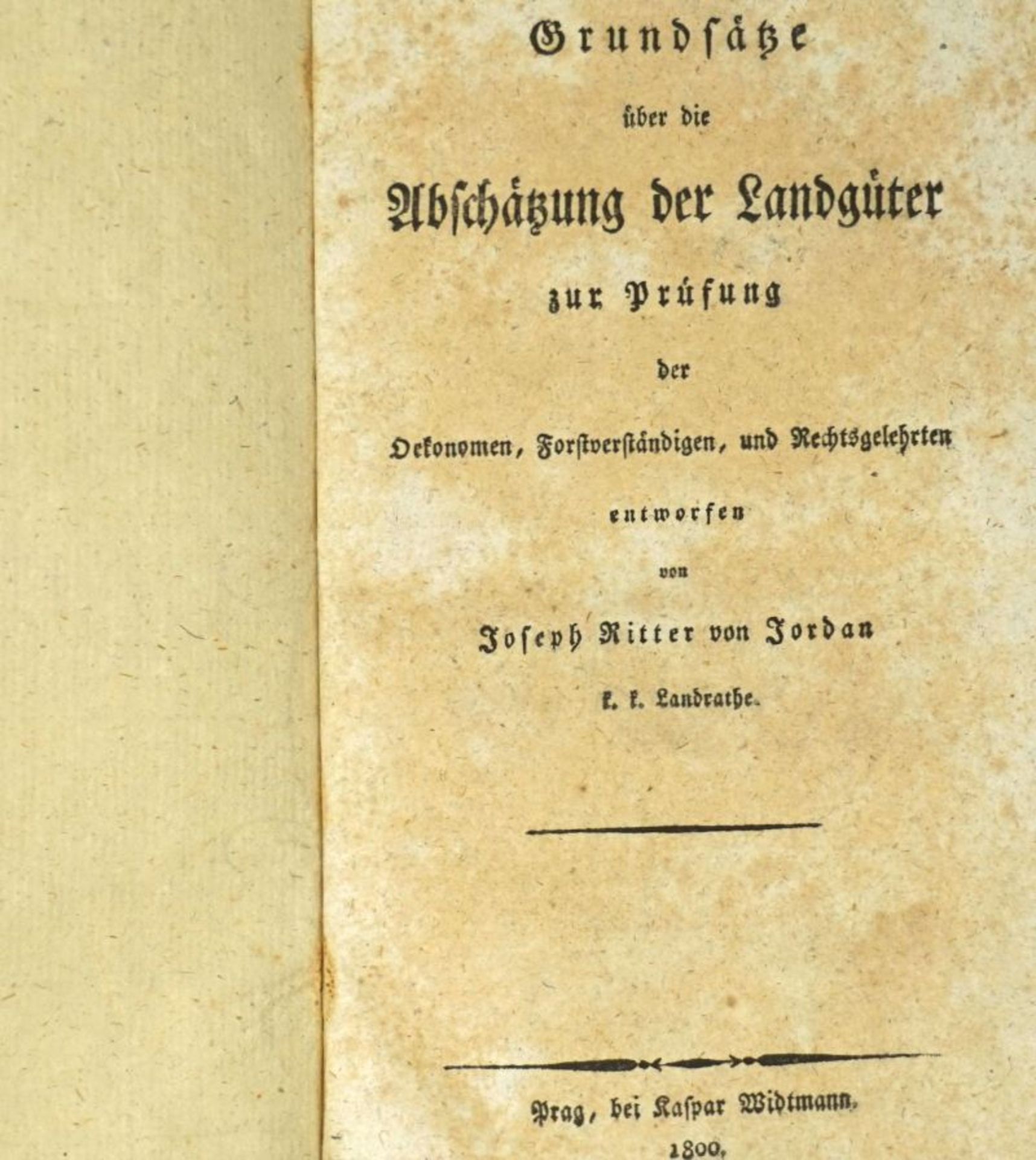 Jordan, Joseph Ritter v.: Grundsätze über die Abschätzung der Landgüter