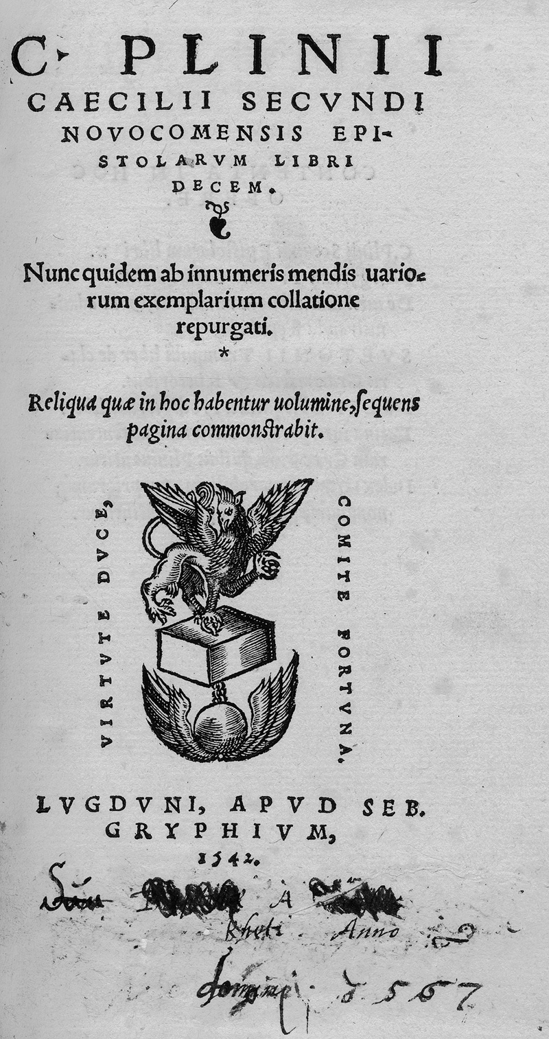 Plinius Caecilius Secundus, Gaius: Epistolarum libri decem