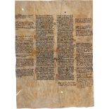 Gregorius IX., Papa: Decretales-Einzelblatt Verordnungen und Beschlüsse des P...