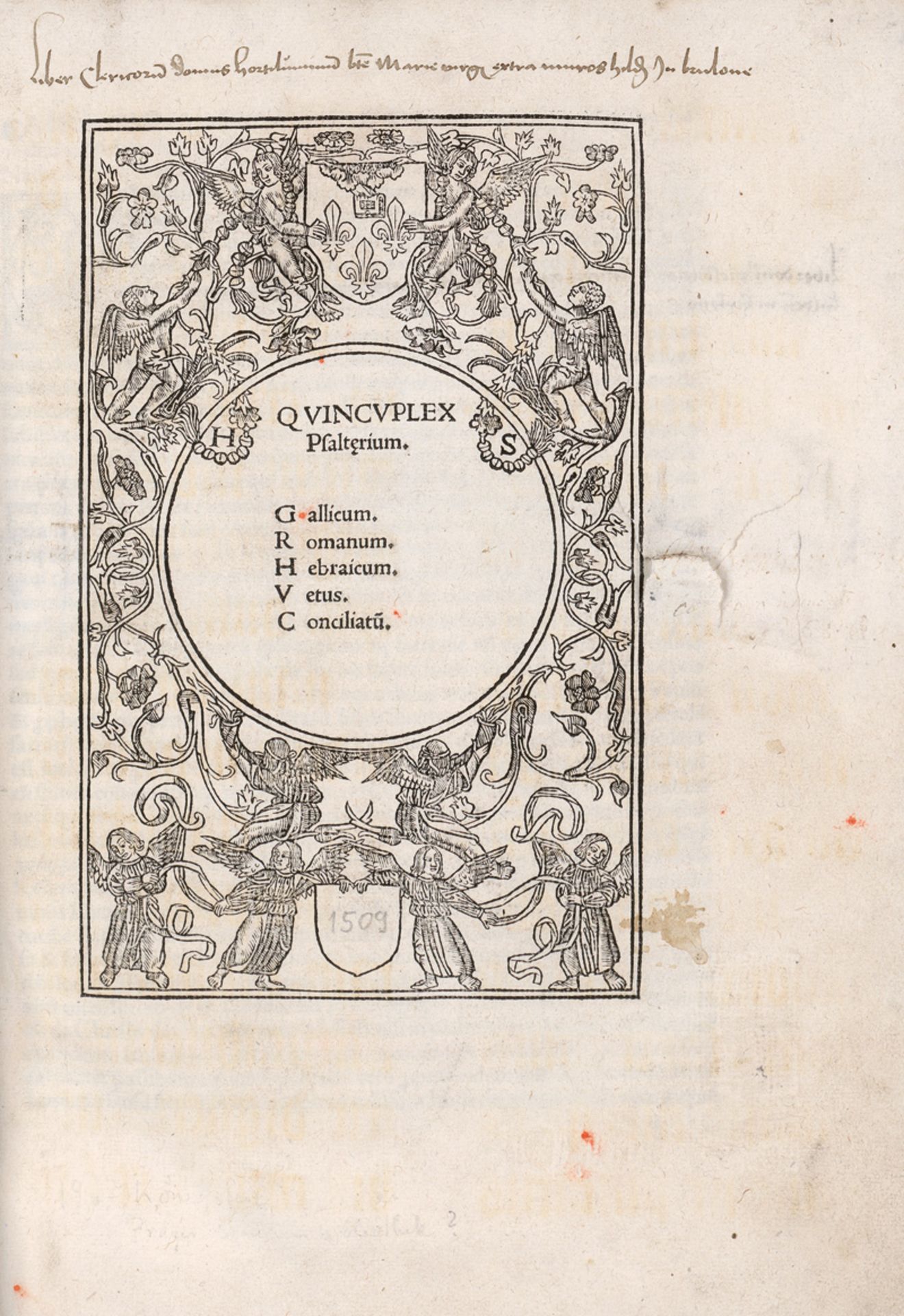 Lefèvre d'Étaples, Jacques und Bibl...: Quincuplex psalterium - Bild 2 aus 2