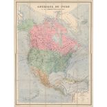 Andriveau-Goujon, Eugène: Amerique du Nord. Farbige Kupferstichkarte