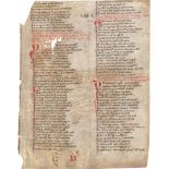 Vita beatae Mariae virginis:  Fragment einer lateinischen Handschrift auf Pergament