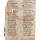 Vita beatae Mariae virginis: Fragment einer lateinischen Handschrift auf Pergament