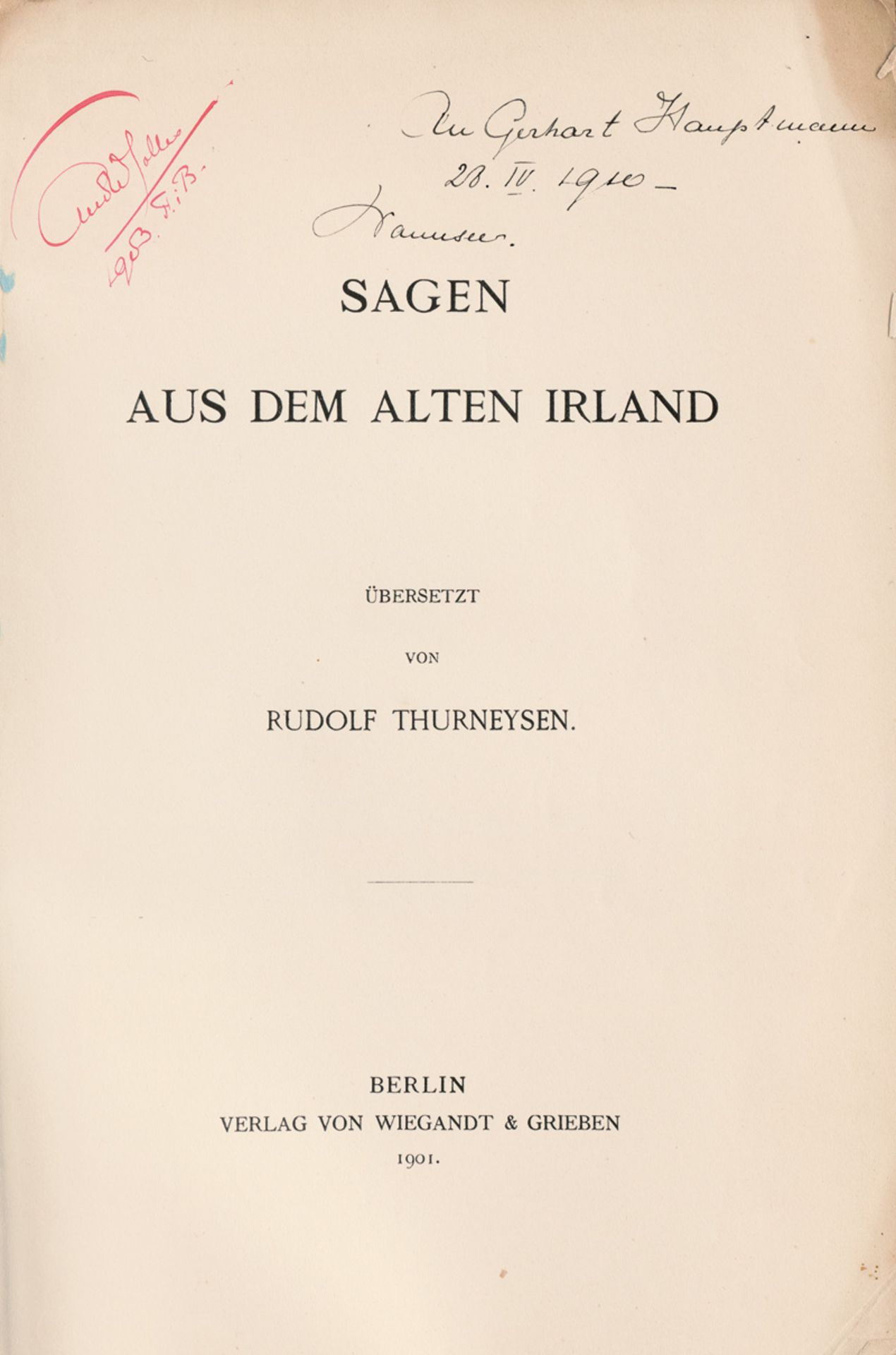 Thurneysen, Rudolf: Sagen aus dem alten Irland