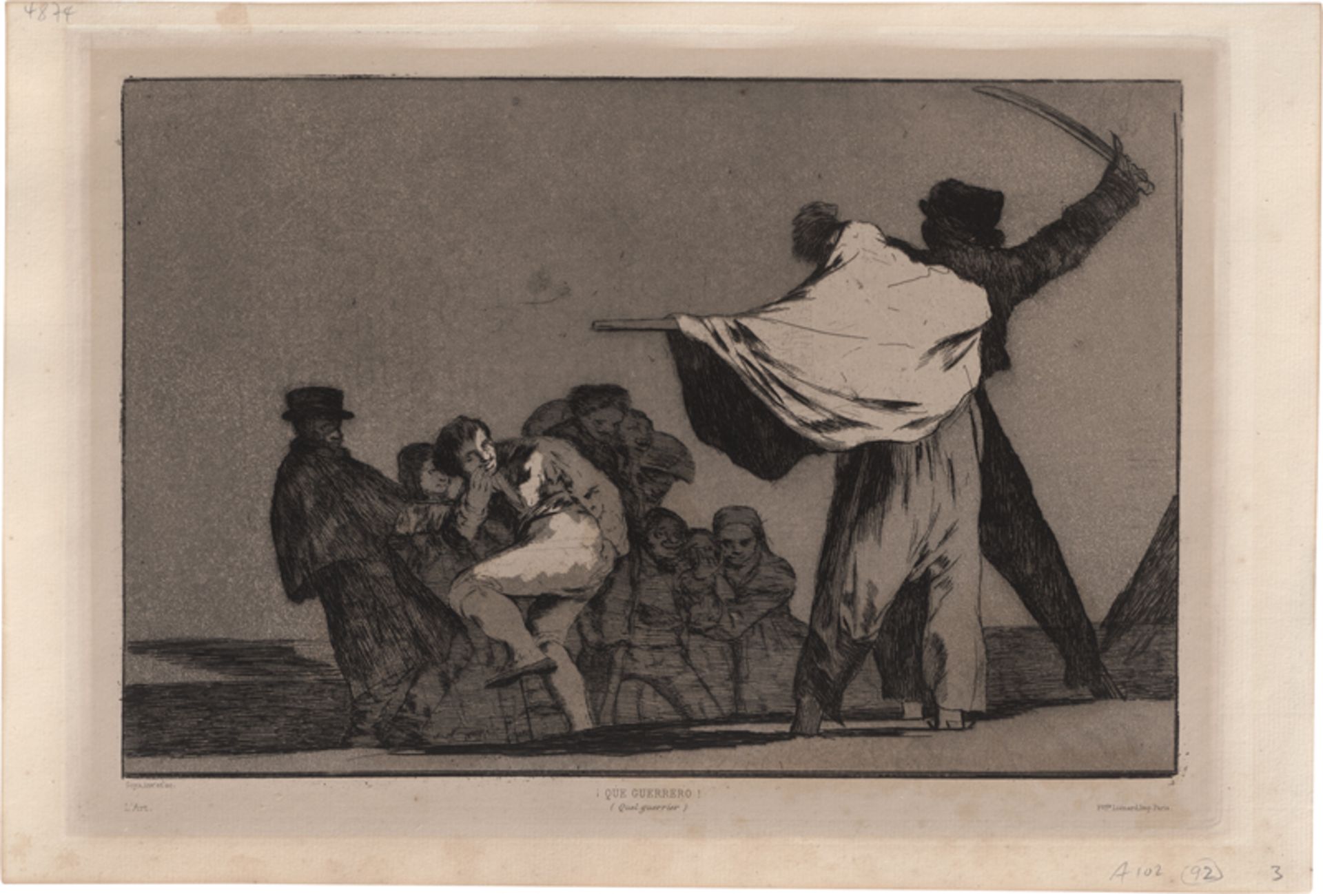 Goya, Francisco de: Disparate Conocido (Que Guerrero!)