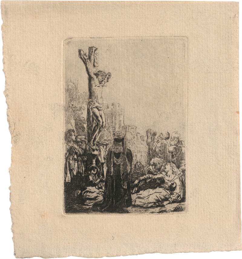 Rembrandt Harmensz. van Rijn: Christus am Kreuze (kleine Platte)