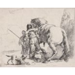 Tiepolo, Giovanni Battista: Der Kavalier bei seinem Pferd stehend