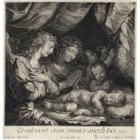 Edelinck, Gérard: Das Christuskind von Engeln angebetet