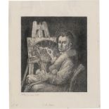 Klein, Johann Adam: Bildnis des Künstlers im Atelier, im Alter von 38 Jahren
