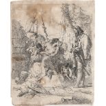 Tiepolo, Giovanni Battista: Nymphe mit zwei Kindern umgeben von vier Männern