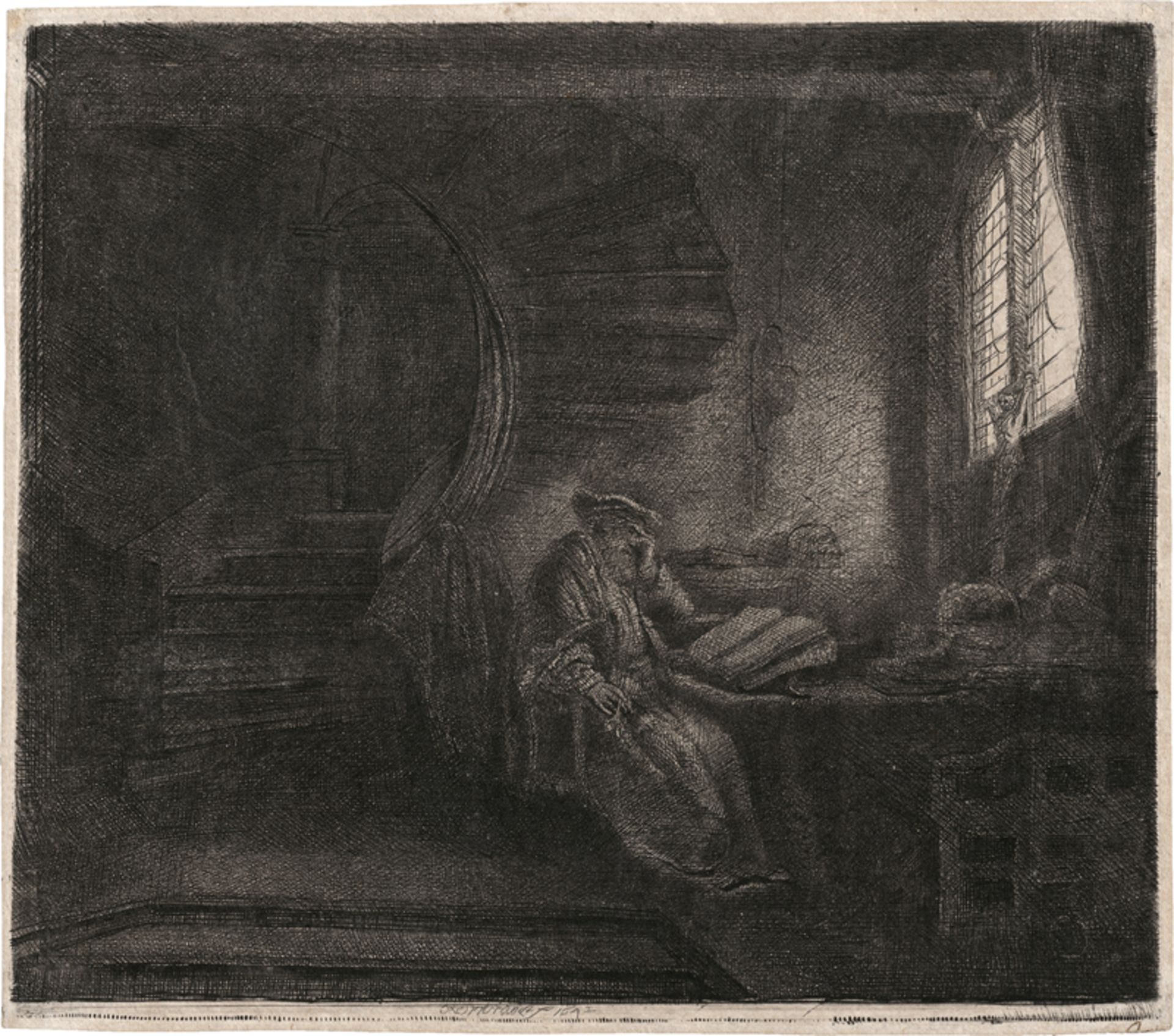 Rembrandt Harmensz. van Rijn: Der hl. Hieronymus im Zimmer