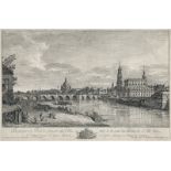 Bellotto, Bernardo: Perspective du Pont de Dresde sur L'Elbe