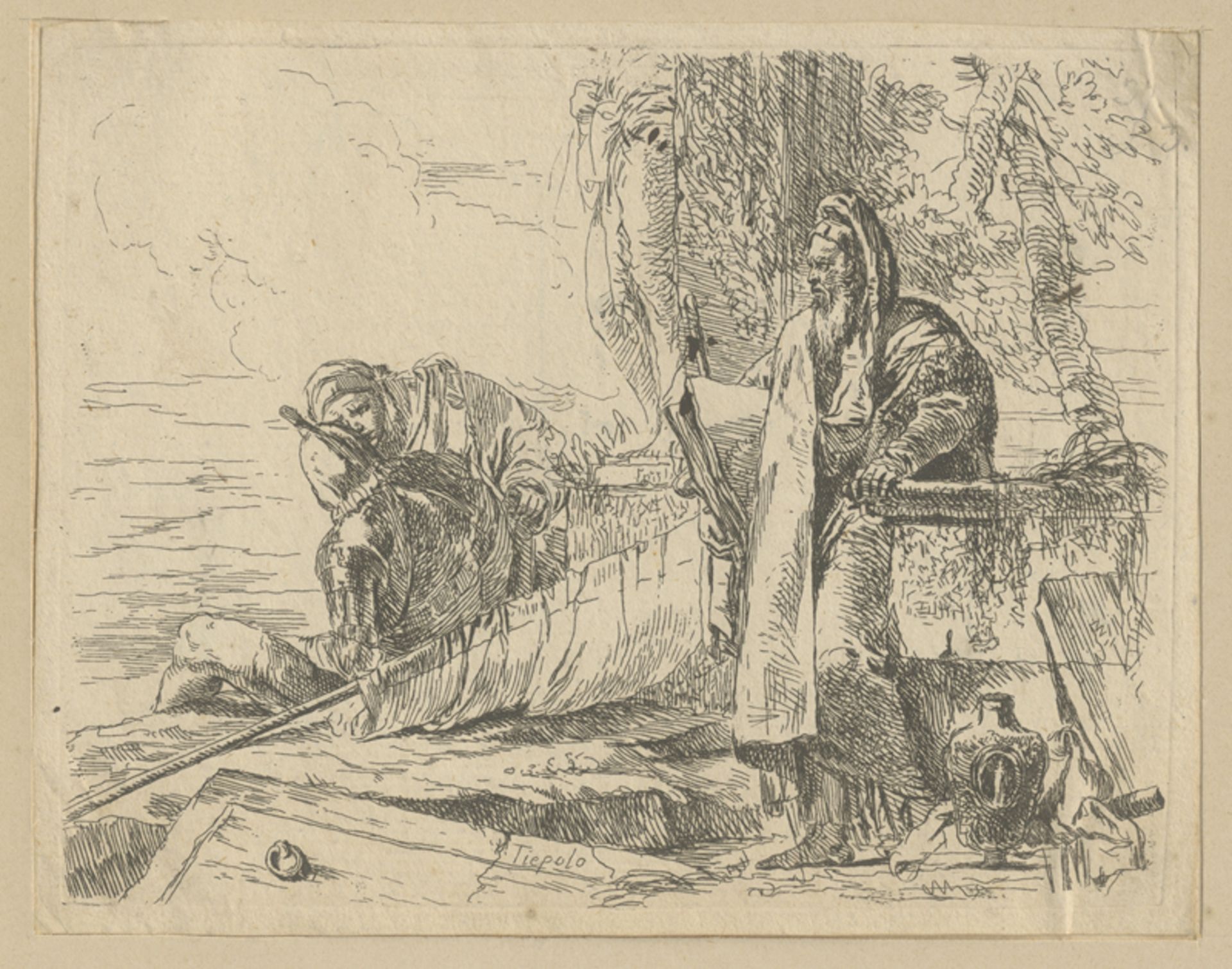 Tiepolo, Giovanni Battista: Der stehende Philosoph mit dem großem Buch 