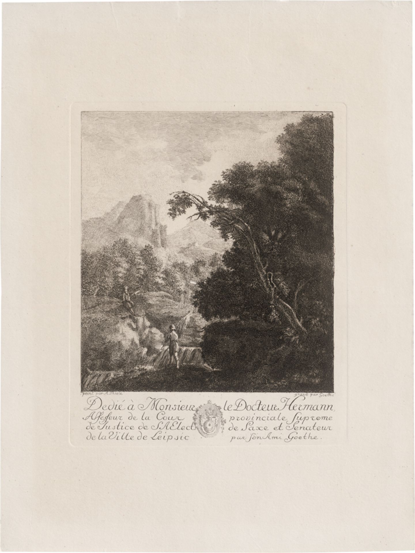 Goethe, Johann Wolfgang: Gebirgslandschaften mit Wasserfall - Bild 2 aus 2