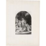 Rembrandt Harmensz. van Rijn: Christus heilt die Kranken, genannt das Hundertguldenbla...