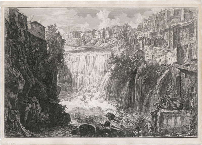 Piranesi, Giovanni Battista: Veduta della Cascata di Tivoli