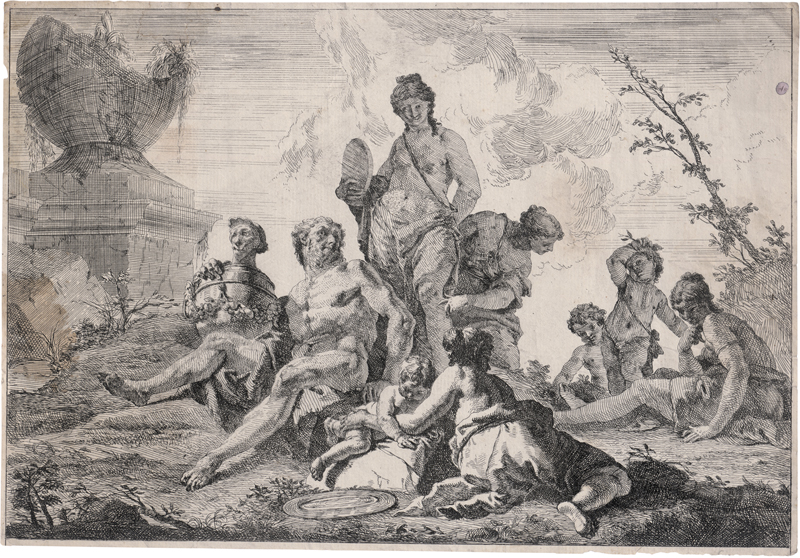 Fontebasso, Francesco: Venus und Vulkan in Begleitung von Nymphen und Amoretten