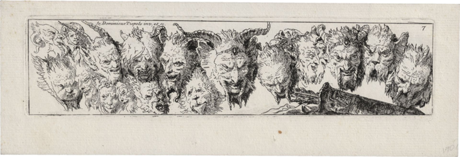 Tiepolo, Giovanni Domenico: Satyrn und grotteske Köpfe