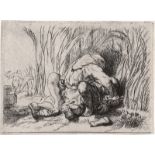 Rembrandt Harmensz. van Rijn - nach: Der Mönch im Kornfeld