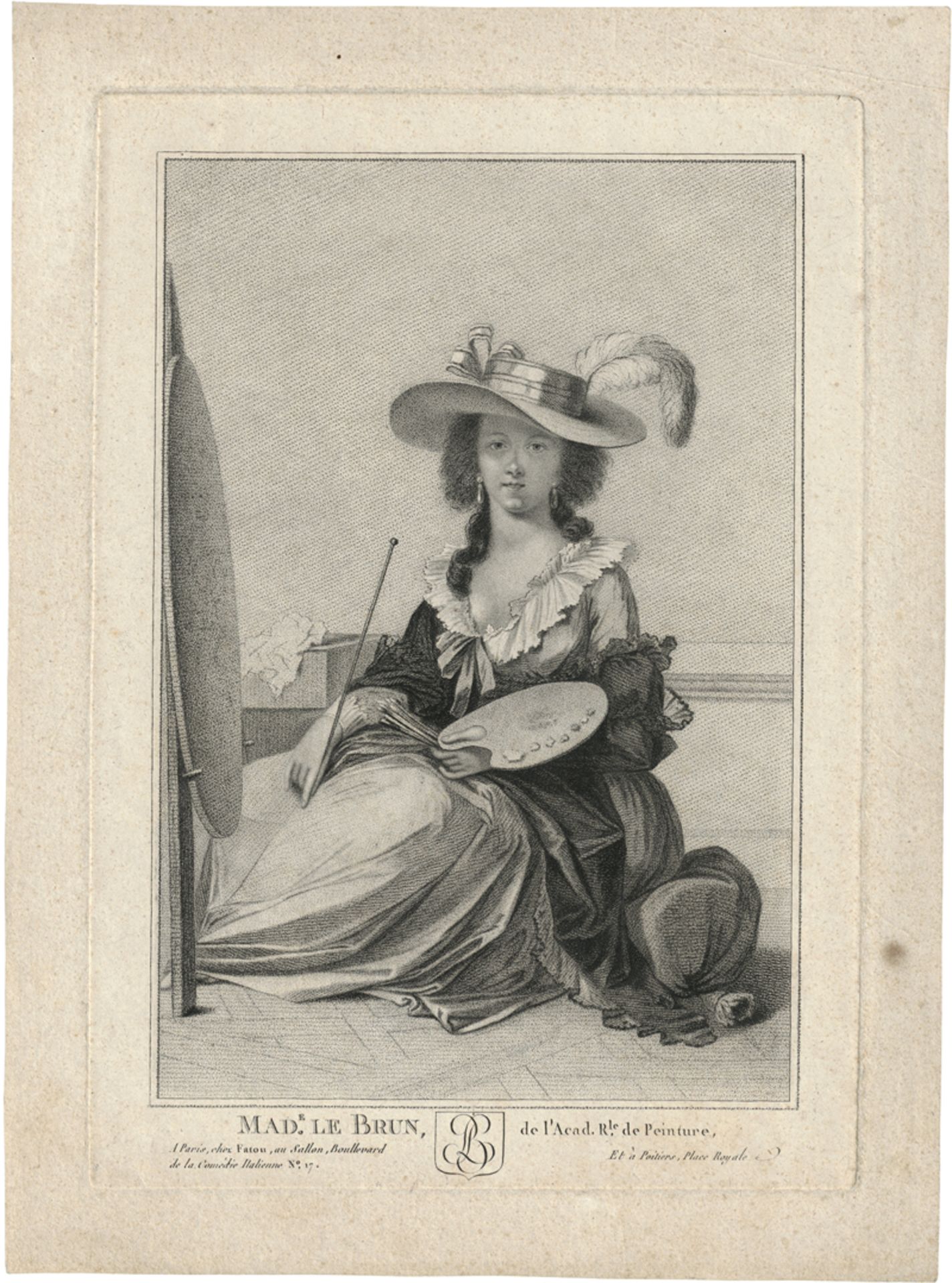 Französisch: um 1800. Bildnis der Louise Eliabeth Vigée Le Brun