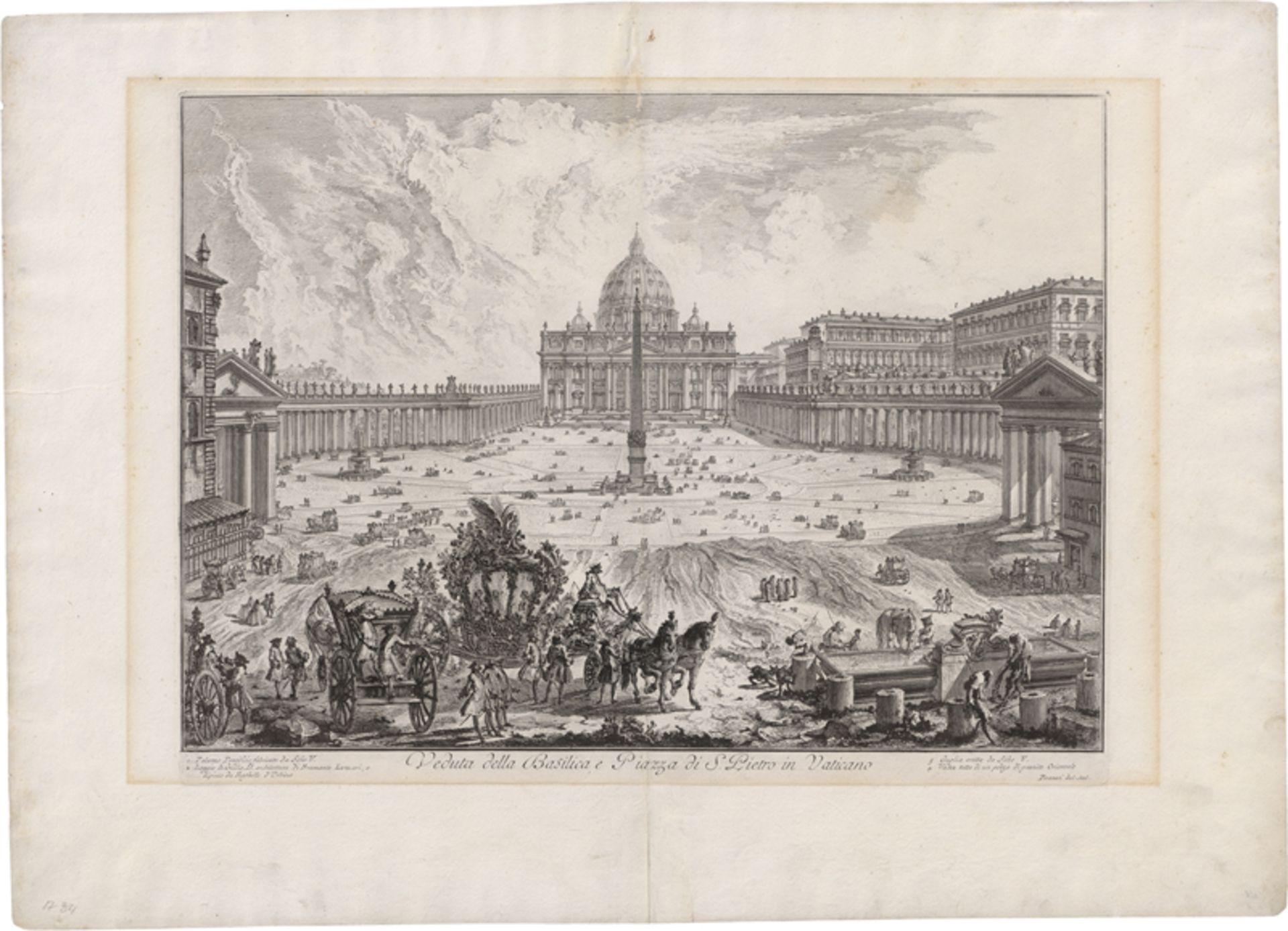 Piranesi, Giovanni Battista: Veduta della Basilica e Piazza di San Pietro in Vaticano