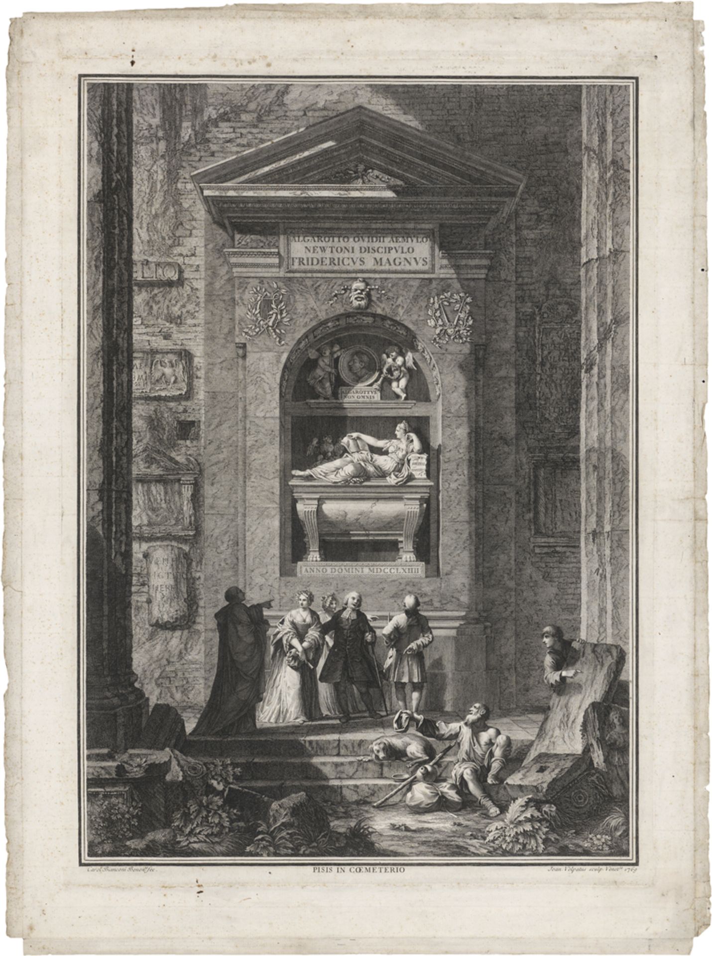 Volpato, Giovanni: Das Grabmal des Francesco Algarotti auf dem Campo Santo ...
