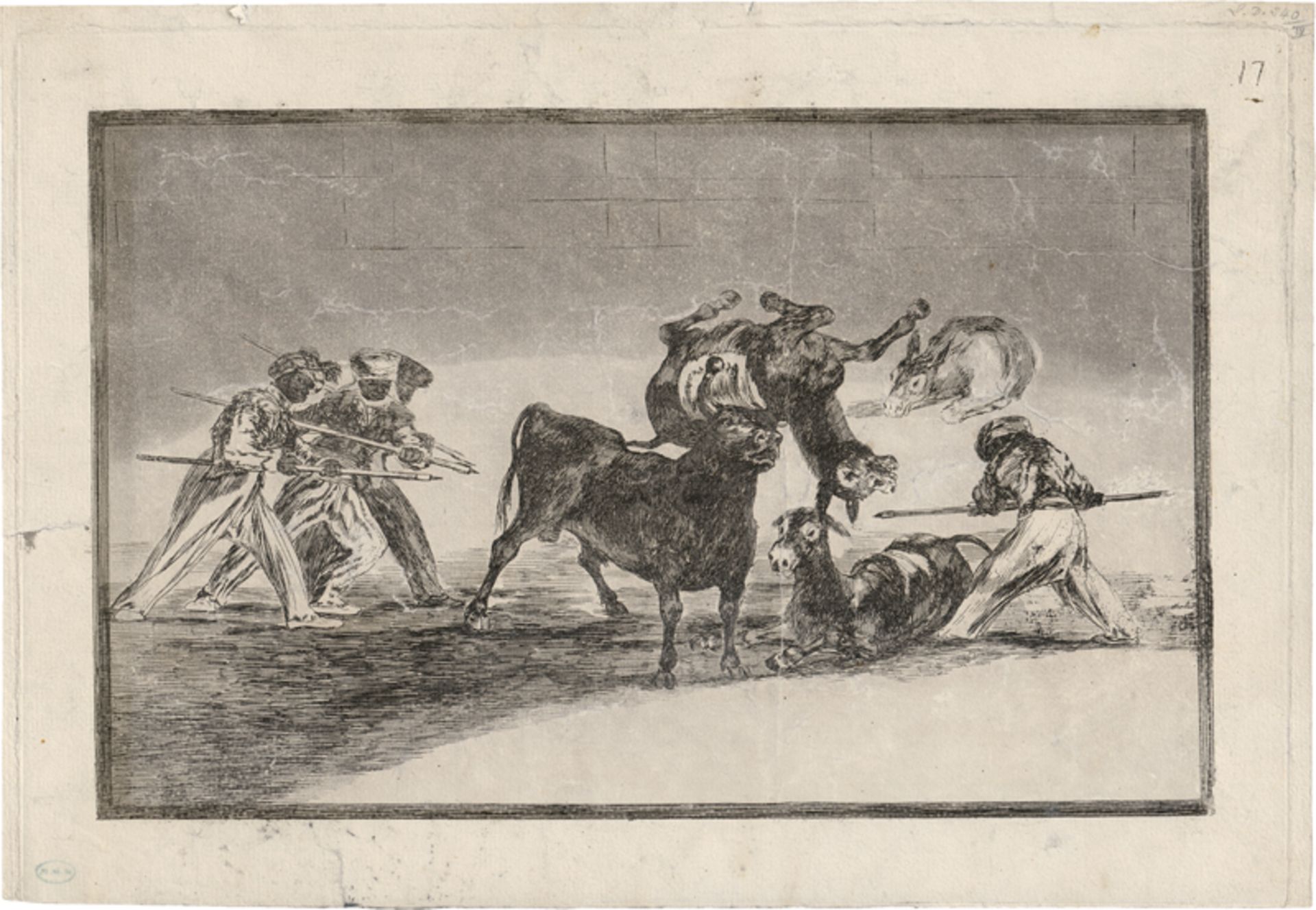 Goya, Francisco de: Palenque de los moros hecho con burros