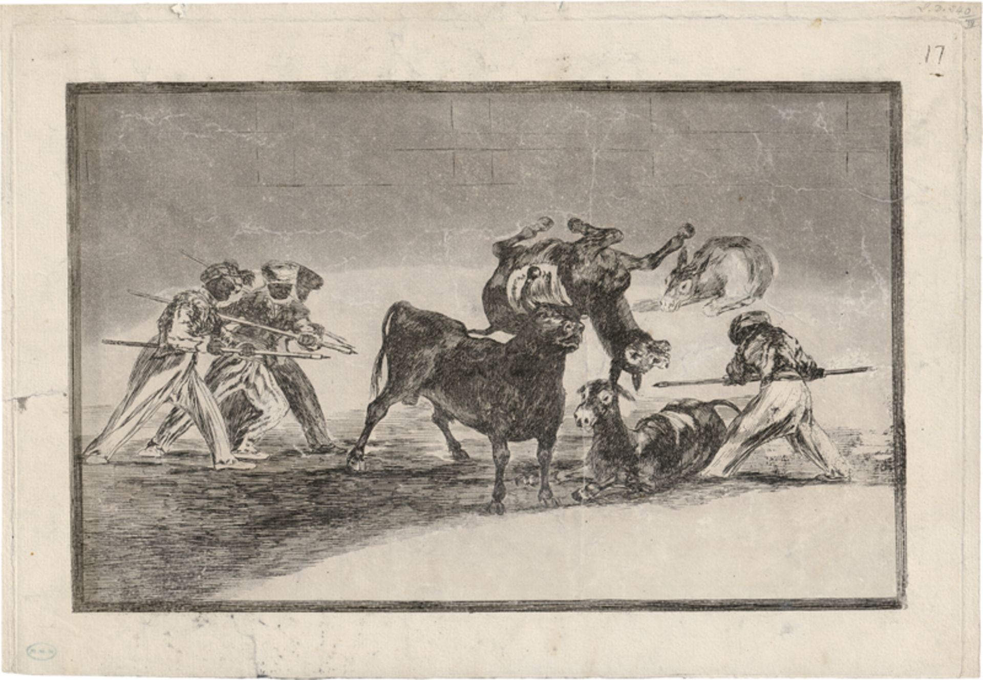 Goya, Francisco de: Palenque de los moros hecho con burros 