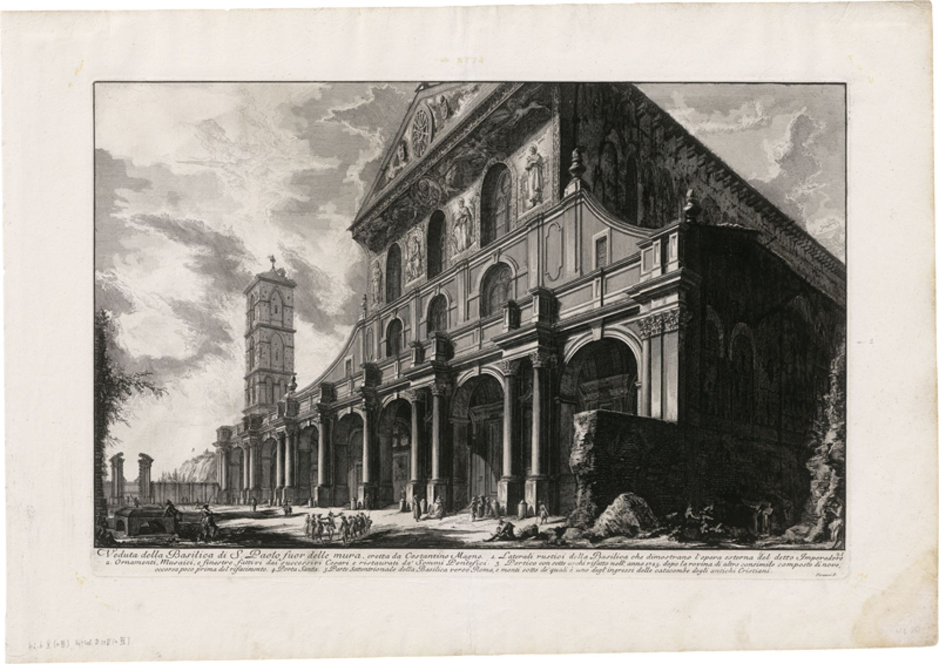 Piranesi, Giovanni Battista: Veduta della Basilica di S. Paolo fuor delle mura